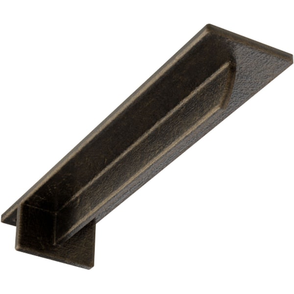 Ekena Millwork Heaton Hidden Support Steel Bracket w/ 10" Support Depth, Antiqued Pale Gold 3"W x 14"D x 2"H BKTM03X14X02HEAPG - main